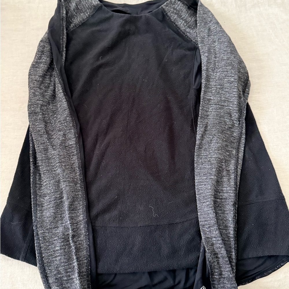 Black and Gray Long Sleeve Top